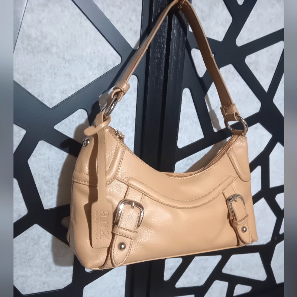 a.n.a: A New Perspective - Small Tan Shoulder Purse